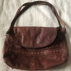 “Lucky Brand” Italian Leather Hobo Bag.